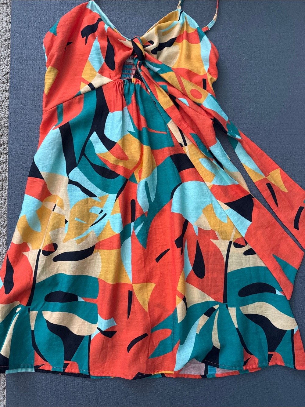 Cupshe Multicolor Dress in Coral, Teal
